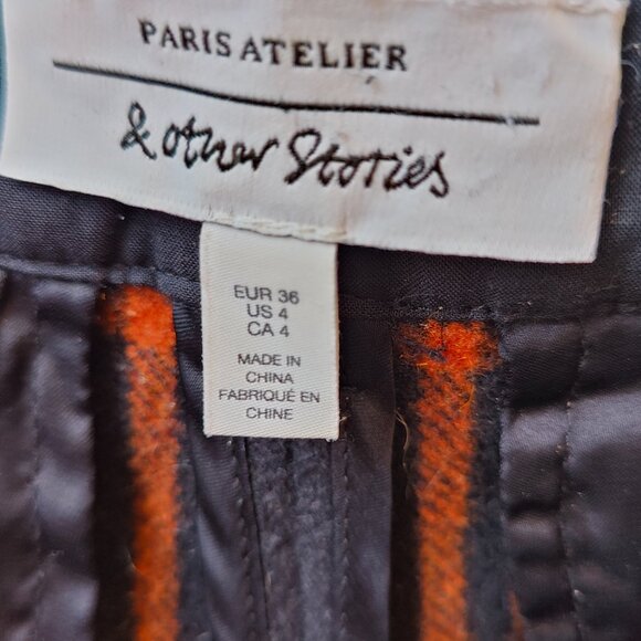 Paris Atelier - & Other Stories wool blend plaid crop trousers - Picture 7 of 8